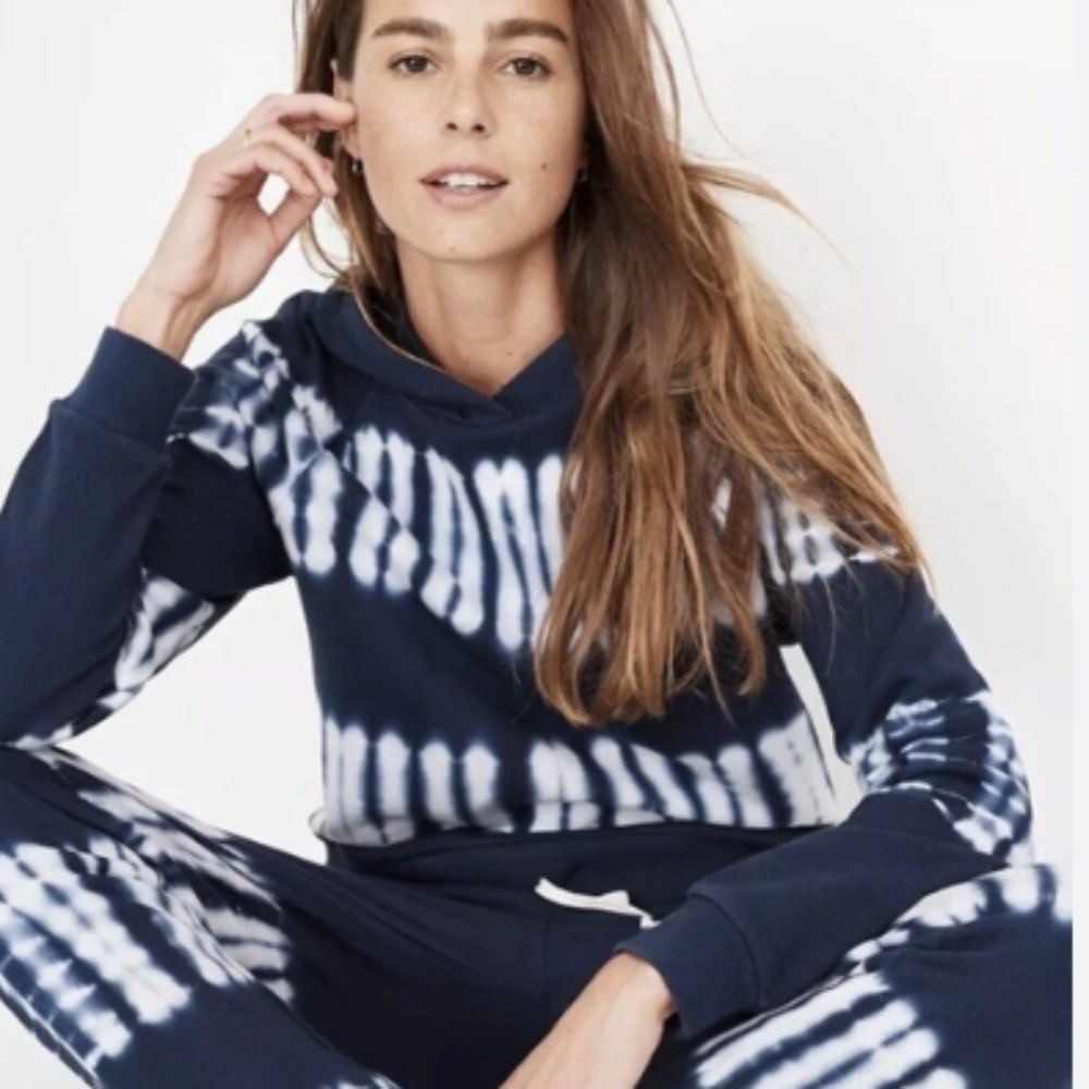 MADEWELL Retro Tie Dye Hoodie Sweatshirt Recycled Cotton Pullover